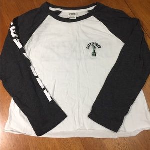 NIP Victoria’s Secret Pink Cropped Long Sleeve Tee